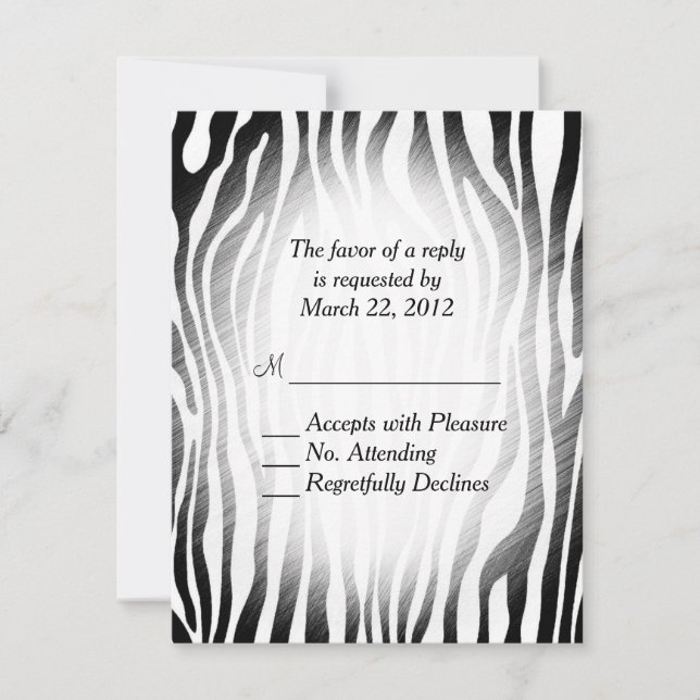 Zebra Print RSVP (Devant)