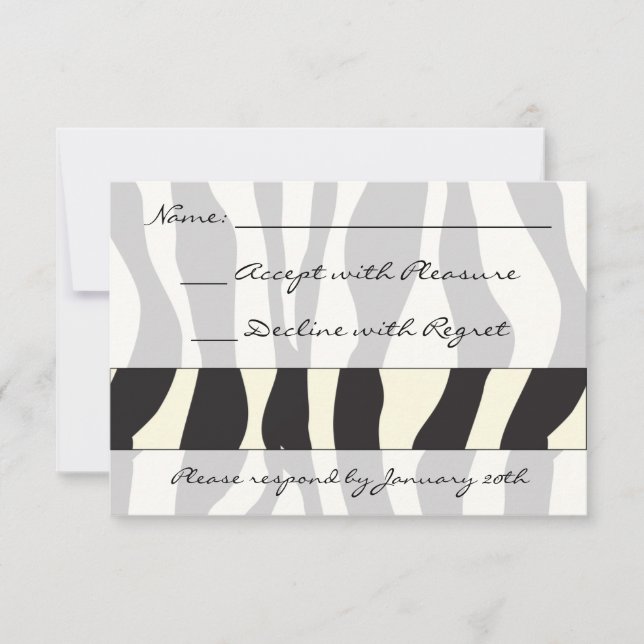Zebra Print RSVP (Devant)