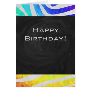 Zebra Rainbow et White Print