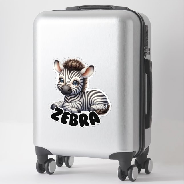 ZEBRA - STICKER DE NURSERY (Sur valise)