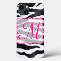 Zebra Stripe Poster de animal Coque ipad de monogr