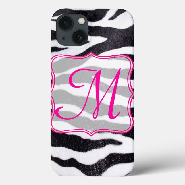 Zebra Stripe Poster de animal Coque ipad de monogr (Verso)
