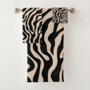Zebra Stripes crème Beige Black Wild Poster de ani