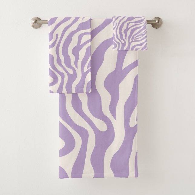 Zebra Stripes Preppy Purple Wild Poster de animal (En situation)