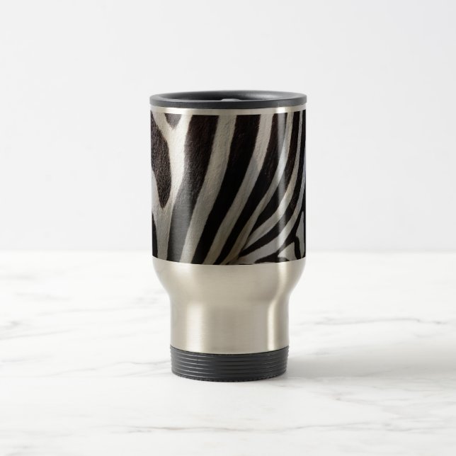Zebra Tasse de voyage en acier inoxydable. (Centre)