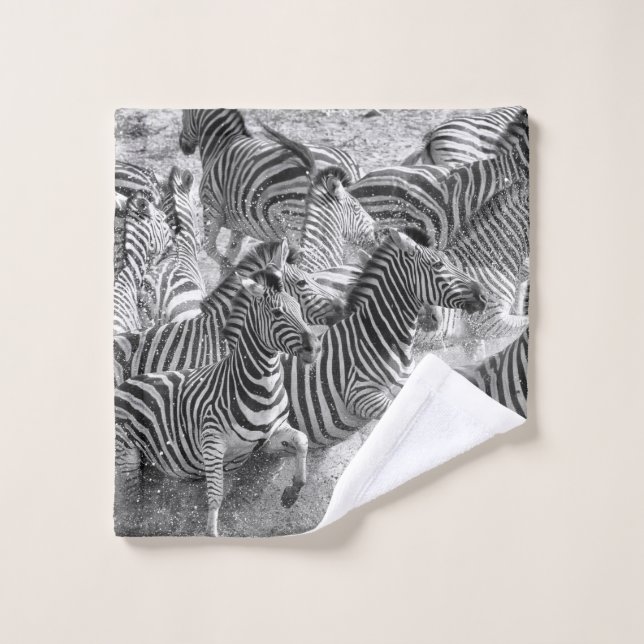 Zebras running (Gant de toilette)