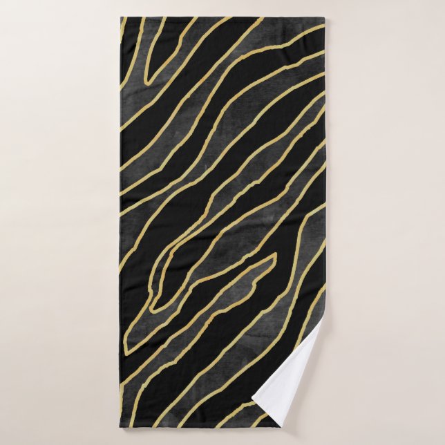 zèbre Abstrait rayé. Illustration poster de animal (Serviette de bain)