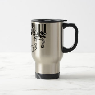 Zèbre gagnant la tasse de voyage de combat