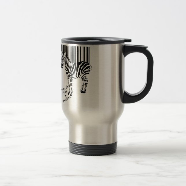 Zèbre gagnant la tasse de voyage de combat (Droit)