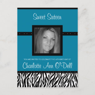 zèbre ; invitation d'anniversaire