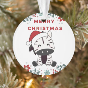 Zèbre Noël Zèbres Animaux d'hiver Ornement