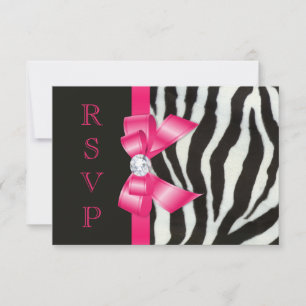 Zèbre Nœud Rose Chaud RSVP