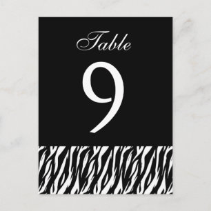 Zèbre noir blanc Numéro de table Partie de l'ensem