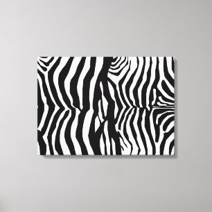 Zèbre Noir Et Blanc Grandes Tailles Mur Toile