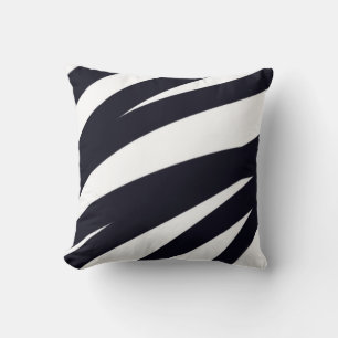 zèbre rayures coussin noir et blanc