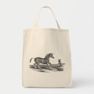 Zèbre vintage d'art et sac fourre-tout à animal de