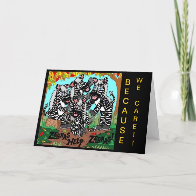 ZÈBRES D'AIDE DE ZÈBRES PARCE QUE NOUS CARTE DE (Devant)