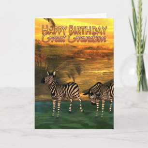 Zèbres de carte d'anniversaire