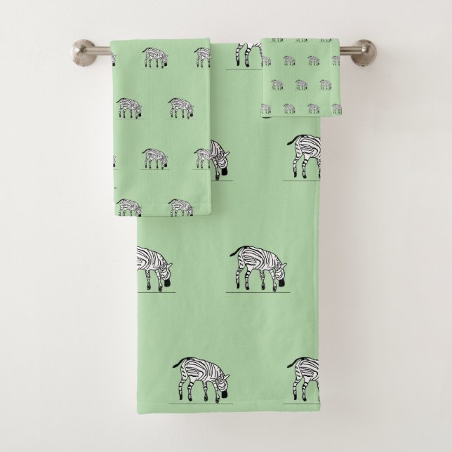 Zèbres kényans mignons vert doux (En situation)
