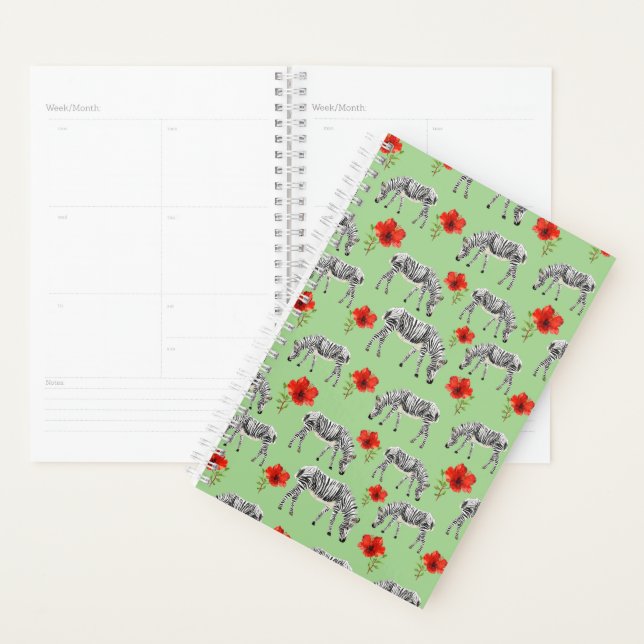 Zèbres Parmi Les Fleurs D'Hibiscus (Devant avec enveloppe)