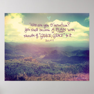 Zechariah 4:7 Poster