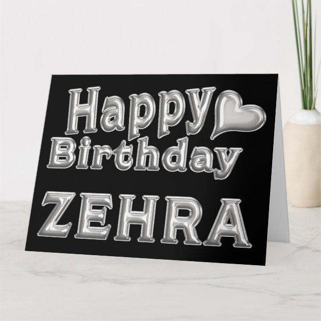 Zehra Joyeux Anniversaire Carte Anniversaire Prése (Devant)