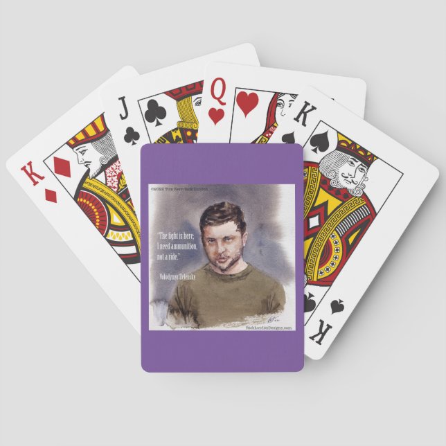 Zelensky, Volodymir Cartes à jouer (dos)