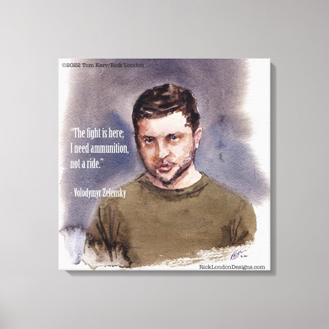 Zelensky, Volodymir Impression sur toile (Recto)