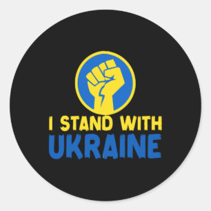 Zelenskyy Je suis avec l'Ukraine Uni Autocollant