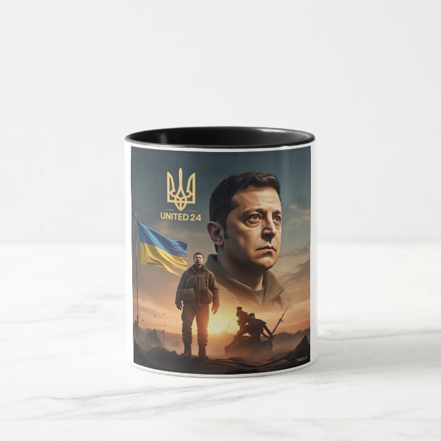 Zelenskyy Président ukrainien Café Mug (Centre)