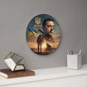 Zelenskyy Président ukrainien Horloge murale