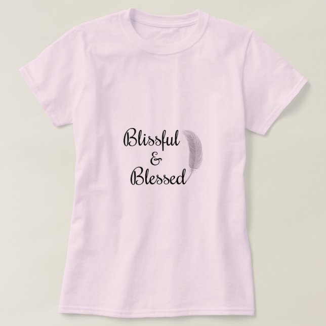 Zen Angel Feather positive énergie rose T-shirt (Design devant)