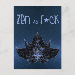 ZEN AS F*CK Lotus Lily Flower - Carte postale