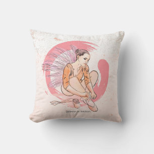 Zen Ballet Flow – Coussin de danseuse minimaliste
