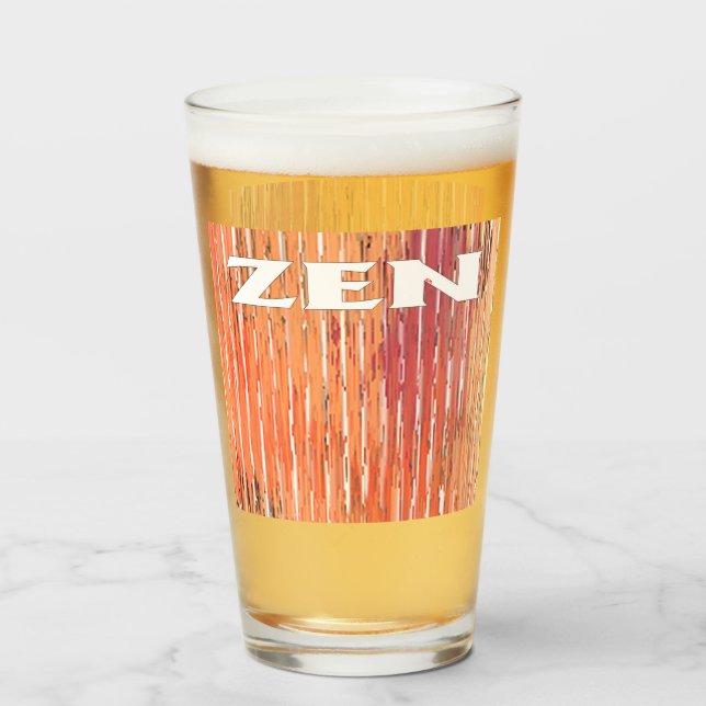 Zen blanc roseaux verre tumbler (Devant (rempli))