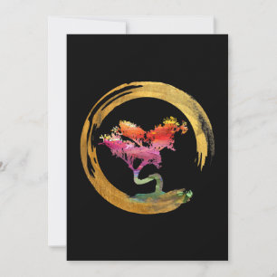 Zen Bonsai Arbre japonais Cercle Enso Art asiatiqu