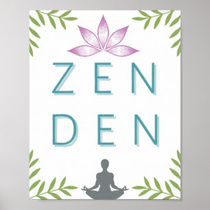 Zen Den - Méditation Art - Poster Yoga