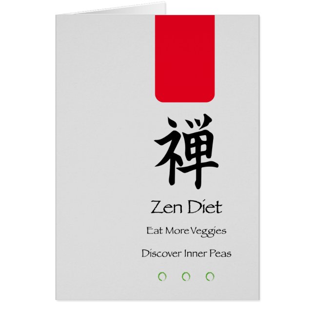 Zen Diet Mangez Plus De Carte Verticale Légume (Devant)