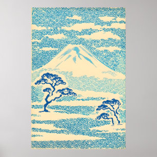 Zen Home Mont Fuji Seigaiha Impression d'art Japon