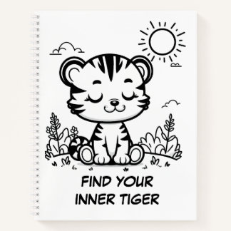Zen Kawaii Tiger Carnet mignon Mindfulness Journal