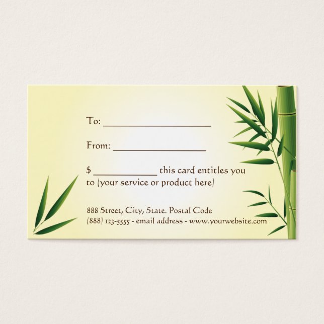 Zen Massage ı Carte cadeau (Devant)