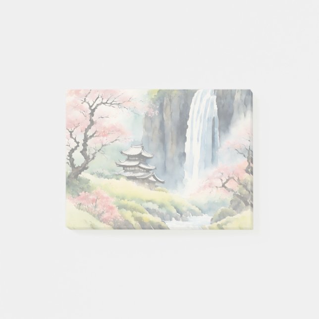 Zen Watercolor House Post-It Note (Devant)