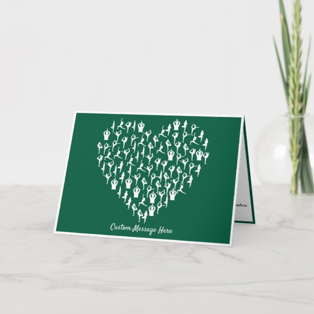 Zen Yoga Poses Carcoeur Design Carte de note (Devant)