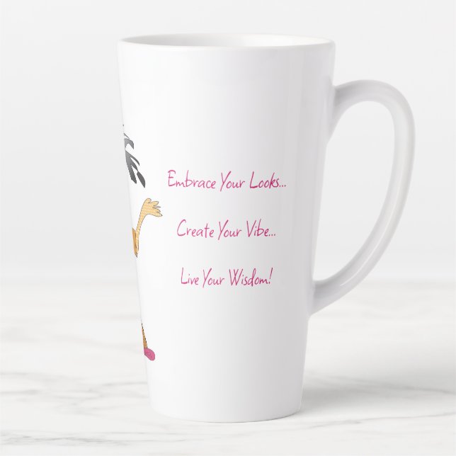 'Zena' - Vivez Votre Sagesse (F) Latte Mug (Droite)