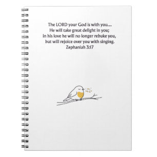 Zephaniah 3:17 Cahier de notes chrétien
