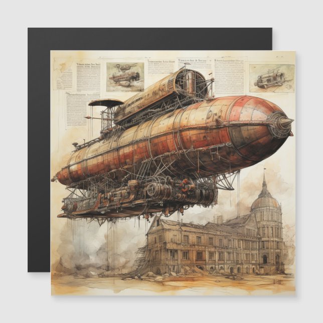 Zeppelin Steampunk vintage (3) (Devant / Derrière)