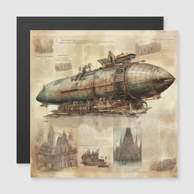 Zeppelin Steampunk vintage (5) (Devant / Derrière)