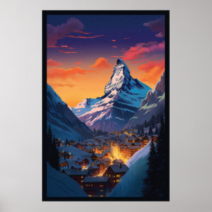 Zermatt, Cervin, Suisse, Poster