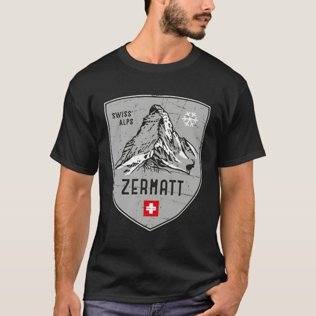 Zermatt Mountain Suisse Emblem Sweat - shirt à cap (Devant)