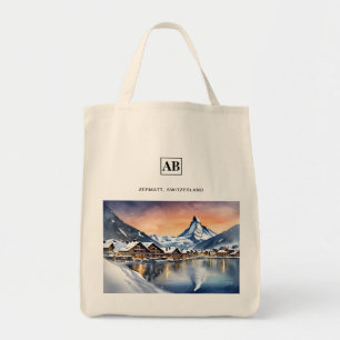 Zermatt, Suisse Aquarelle Art - Sac fourre-tout